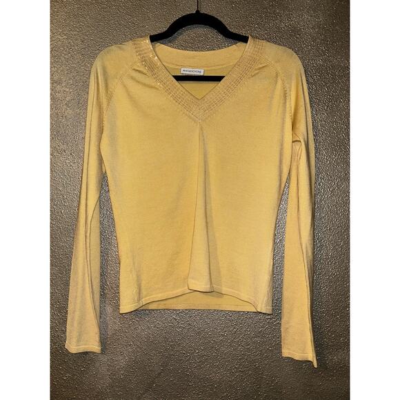 Magaschoni  Preppy Office Academia Sequin Silk Blend  Long Sleeve Sweater - Picture 1 of 5